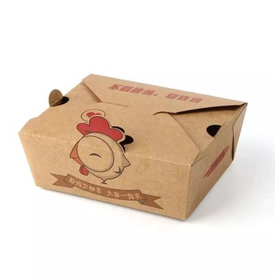 Desechable para llevar Caja de papel Matt Laminación Kraft Bubble Envasado de alimentos