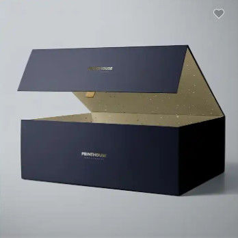 Cajas rígidas magnéticas de Logo Closure Gift Boxes Matt de la cartulina de encargo del negro reciclables