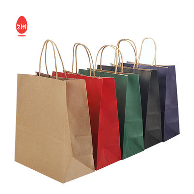 el embalaje del regalo de 3x8.5 pulgadas empaqueta la bolsa de papel de Kraft del embalaje de la ropa del SGS con la manija