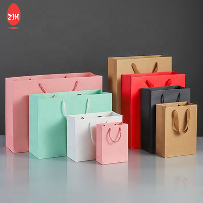 Bolsa de papel de cuero con asa acolchada FSC