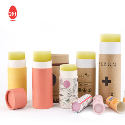 Tubos biodegradables del lápiz labial de la cartulina de la caja del tubo del cilindro del desodorante de CMYK
