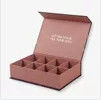 Venta al por mayor de lujo con logotipo personalizado, caja de embalaje de Chocolate dulce, forma de libro, caja de regalo magnética rígida de Chocolate