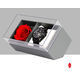 Caja de embalaje de reloj FSC con tapa de PET