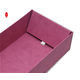 Caja de regalo rectangular de cartón plegable rosa con tapa abatible