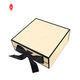 Cajas de empaquetado del regalo del pelo de la cartulina del papel rígido del negro del logotipo de encargo con la cinta