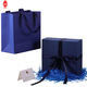 Conjunto de caja de regalo de material de tablero gris personalizado con impresión de bolsa ecológica Conjunto de caja de regalo de embalaje