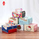Ventana Caja de pastelería portátil de 4 pulgadas Caja de regalo de embalaje de pastel de luna de copo de nieve horneado