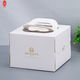 Cajas de pastel de papel de cartón impresas personalizadas con asa Caja de pastel de boda blanca de 12 pulgadas al por mayor