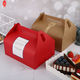 Venta al por mayor, papel Kraft blanco y negro, impresión personalizada, Logo, manija, caja para pasteles, papel de regalo, caja para hornear