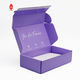 Caja de empaquetado púrpura del regalo de la cartulina de la impresión de la joyería del logotipo de encargo para la ropa
