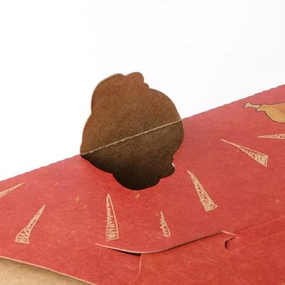 Desechable para llevar Caja de papel Matt Laminación Kraft Bubble Envasado de alimentos