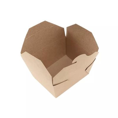 Desechable para llevar Caja de papel Matt Laminación Kraft Bubble Envasado de alimentos