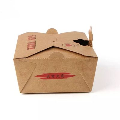 Desechable para llevar Caja de papel Matt Laminación Kraft Bubble Envasado de alimentos