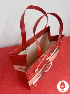 Aduana de los bolsos del regalo del papel de Kraft de la historieta que embala impresa con las manijas