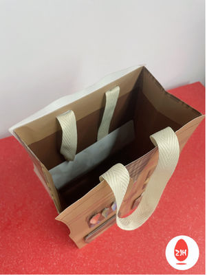 Bolsos para llevar de la comida amistosa 120gsm de Eco negros con el logotipo personalizado