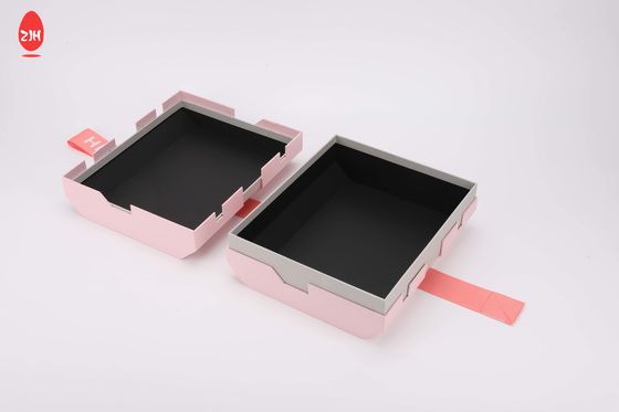 Caja de zapatos plegable de lujo del papel de la cartulina, cajas de regalo rosadas de empaquetado rígidas magnéticas