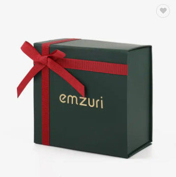 Caja de imán verde de caramelo de galleta de chocolate de Navidad de San Valentín con cinta