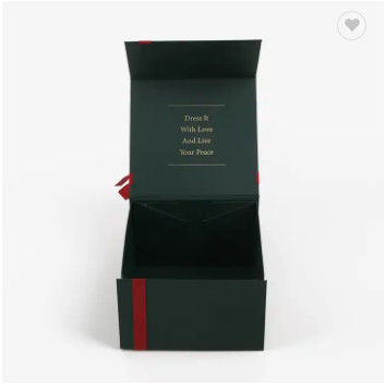 Caja de imán verde de caramelo de galleta de chocolate de Navidad de San Valentín con cinta