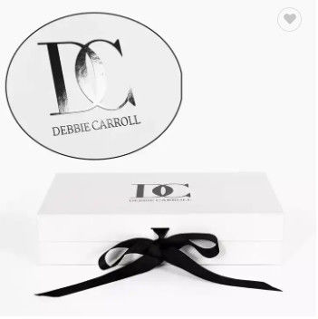 Cajas de empaquetado plegables de encargo de Logo Recycle White Box Cardboard con la cinta
