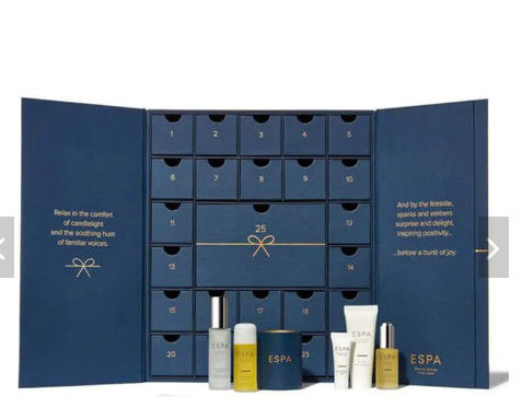 Caja de regalo cosmética del cajón de la cartulina de la Navidad de la caja de encargo al por mayor del calendario