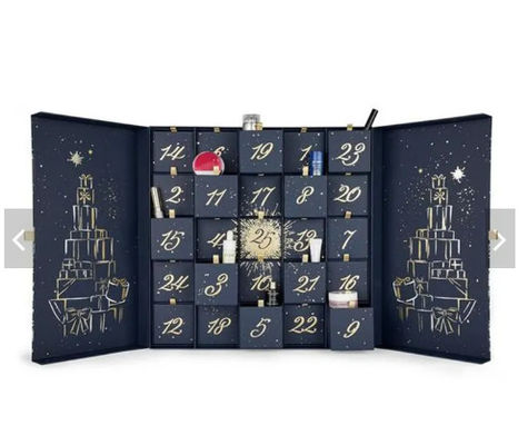 Caja de regalo cosmética del cajón de la cartulina de la Navidad de la caja de encargo al por mayor del calendario