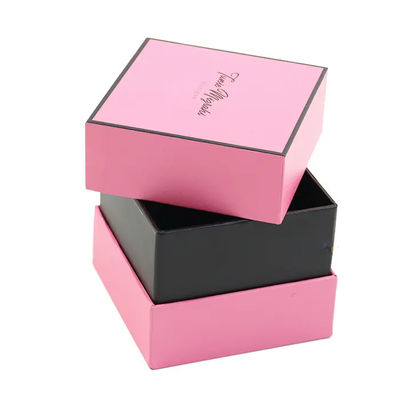 Imán/botón/cierre de lazo rígidos rosados al por mayor de la caja de regalo de la vela de la cartulina